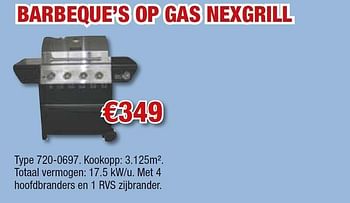 Promoties Barbeque’s op gas nexgrill - Huismerk - Cevo - Geldig van 01/06/2011 tot 15/06/2011 bij Cevo Market