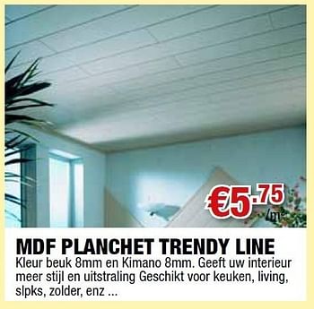 Promoties Mdf planchet trendy line - Huismerk - Cevo - Geldig van 01/06/2011 tot 15/06/2011 bij Cevo Market