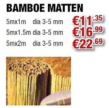 Promoties Bamboe matten - Huismerk - Cevo - Geldig van 01/06/2011 tot 15/06/2011 bij Cevo Market