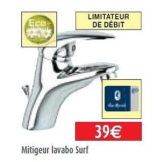 Promotions Mitigeur lavabo surf - Van Marcke - Valide de 01/06/2011 à 29/06/2011 chez BricoPlanit