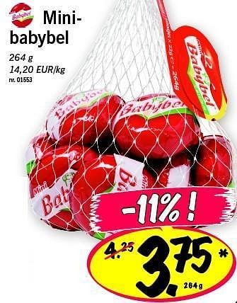 Promoties Minibabybel - Babybel - Geldig van 06/06/2011 tot 11/06/2011 bij Lidl