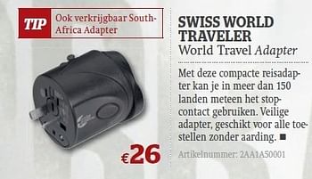 Promoties World travel adapter - Swiss Travel Products - Geldig van 08/06/2011 tot 03/07/2011 bij A.S.Adventure