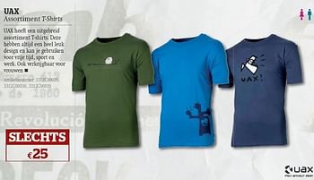 Promoties Assortiment t-shirts - Uax - Geldig van 08/06/2011 tot 03/07/2011 bij A.S.Adventure