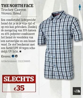 Promoties Trucker canyon woven hemd - The North Face - Geldig van 08/06/2011 tot 03/07/2011 bij A.S.Adventure