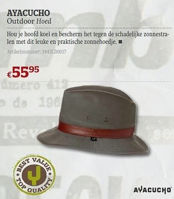 Promoties Outdoor hoed - AYACUCHO - Geldig van 08/06/2011 tot 03/07/2011 bij A.S.Adventure