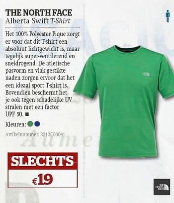 Promoties Alberta swift t-shirt - The North Face - Geldig van 08/06/2011 tot 03/07/2011 bij A.S.Adventure
