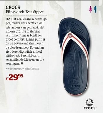 Promoties Flipswitch teenslipper - Crocs - Geldig van 08/06/2011 tot 03/07/2011 bij A.S.Adventure
