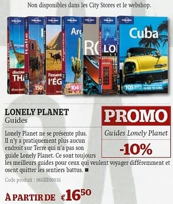 Promotions Guides - Lonely Planet - Valide de 08/06/2011 à 03/07/2011 chez A.S.Adventure