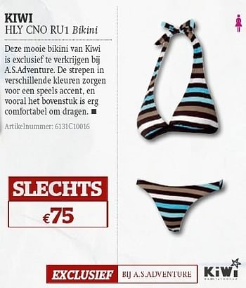 Promoties Hly cno ru1 bikini - Kiwi - Geldig van 08/06/2011 tot 03/07/2011 bij A.S.Adventure