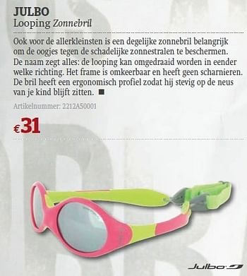 Promoties Looping zonnebril - JULBO - Geldig van 08/06/2011 tot 03/07/2011 bij A.S.Adventure