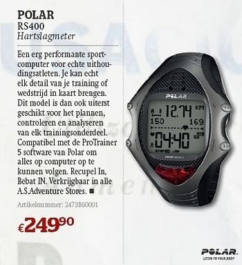 Promoties Hartslagmeter - Polar - Geldig van 08/06/2011 tot 03/07/2011 bij A.S.Adventure