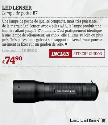 Promotions Lampe de poche - LED Lenser - Valide de 08/06/2011 à 03/07/2011 chez A.S.Adventure