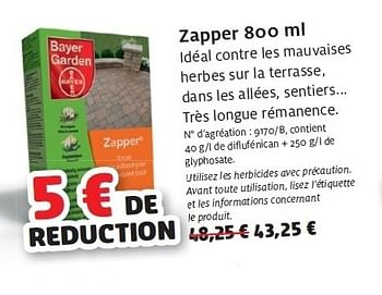 Promotions Zapper - Bayer garden - Valide de 08/06/2011 à 18/06/2011 chez Aveve