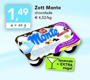 Promotions Chocolade - Zott Monte - Valide de 09/06/2011 à 18/06/2011 chez Supra