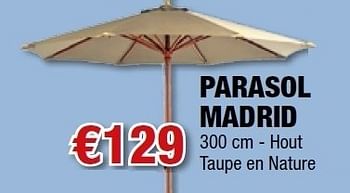Promotions Parasol madrid - Produit maison - Cevo - Valide de 15/06/2011 à 30/06/2011 chez Cevo Market