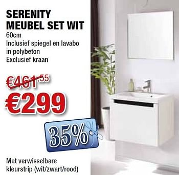 Promoties Serenity meubel set wit - Huismerk - Cevo - Geldig van 15/06/2011 tot 30/06/2011 bij Cevo Market