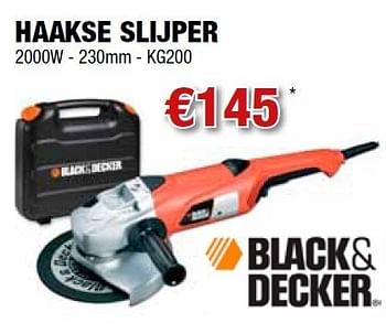Promoties Haakse slijper - Black & Decker - Geldig van 15/06/2011 tot 30/06/2011 bij Cevo Market