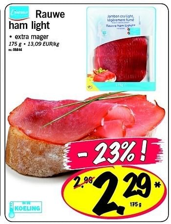 Promoties Rauwe ham light - Beenhouwerij - Geldig van 20/06/2011 tot 25/06/2011 bij Lidl