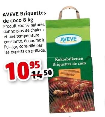 Promotions Briquettes de coco - Produit maison - Aveve - Valide de 22/06/2011 à 02/07/2011 chez Aveve