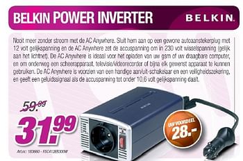 Promoties Power inverter - BELKIN - Geldig van 01/07/2011 tot 02/08/2011 bij Auva