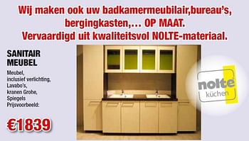 Promoties Sanitair meubel - Huismerk - Cevo - Geldig van 01/07/2011 tot 31/07/2011 bij Cevo Market