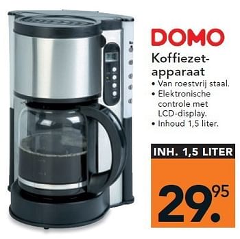 Promoties Koffiezetapparaat - Domo elektro - Geldig van 01/07/2011 tot 31/07/2011 bij Blokker