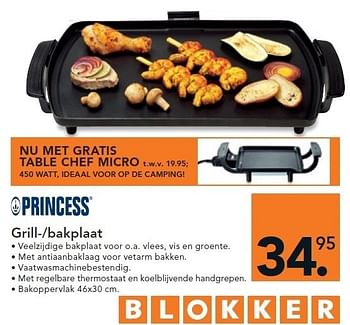 viel Afwijzen diefstal Princess Grill--bakplaat - Promotie bij Blokker