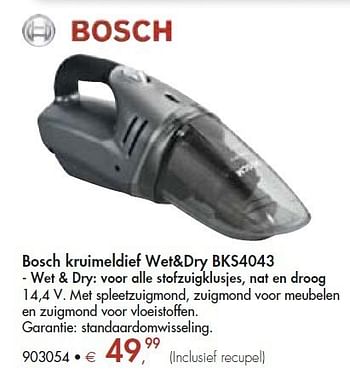 Slovenië ambitie Onregelmatigheden Bosch Bosch kruimeldief wet&dry bks4043 - Promotie bij Colruyt