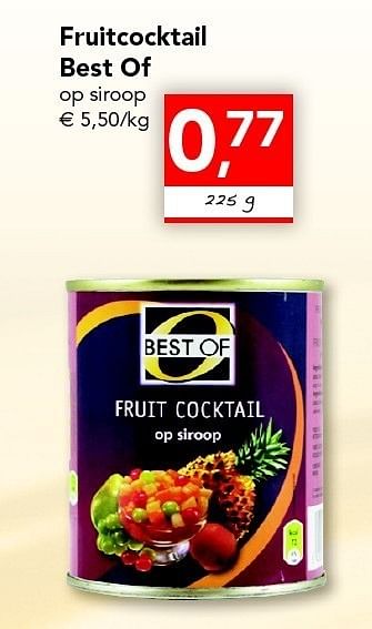 Promotions Fruitcocktail Best Of - Best of - Valide de 07/07/2011 à 16/07/2011 chez Supra