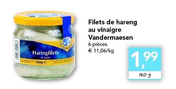Promotions Filets de hareng au vinaigre - Vandermaesen - Valide de 07/07/2011 à 16/07/2011 chez Supra
