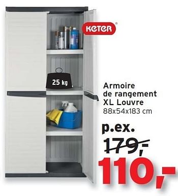 Promotion Leen Bakker Armoire De Rangement Xl Louvre Keter Meubles Valide Jusqua 4 Promobutler