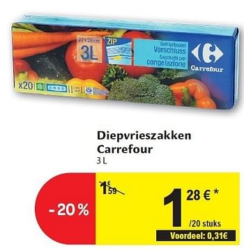 Carrefour Market Promotie Diepvrieszakken Carrefour Huismerk Gb Huishouden Geldig Tot 19 07 11 Promobutler