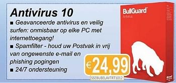Promoties Antivirus 10 - Bullguard - Geldig van 14/07/2011 tot 15/08/2011 bij Compudeals