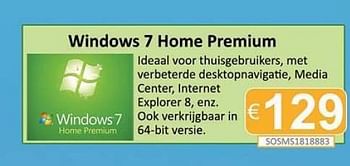 Promoties Windows 7 home premium - Microsoft - Geldig van 14/07/2011 tot 15/08/2011 bij Compudeals