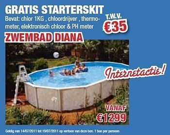 Promoties Zwembad diana - Huismerk - Cevo - Geldig van 14/07/2011 tot 19/07/2011 bij Cevo Market