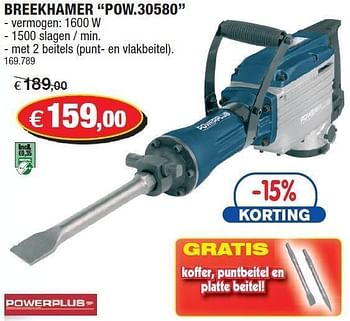 Promoties Breekhamer pow.30580 - Powerplus - Geldig van 20/07/2011 tot 07/08/2011 bij Hubo