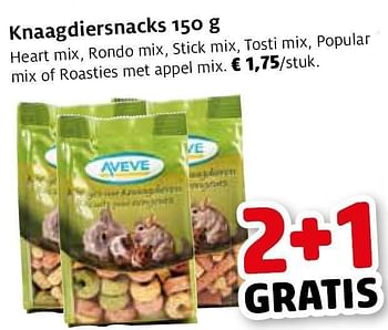 Promoties Knaagdiersnacks - Huismerk - Aveve - Geldig van 27/07/2011 tot 06/08/2011 bij Aveve