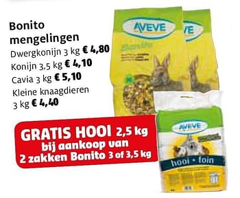 Promoties Bonito mengelingen - Huismerk - Aveve - Geldig van 27/07/2011 tot 06/08/2011 bij Aveve