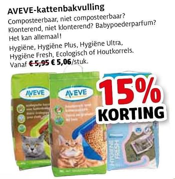 Promoties Aveve-kattenbakvulling - Huismerk - Aveve - Geldig van 27/07/2011 tot 06/08/2011 bij Aveve