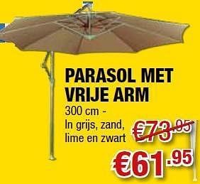 Promoties Parasol met vrije arm - Huismerk - Cevo - Geldig van 01/08/2011 tot 17/08/2011 bij Cevo Market