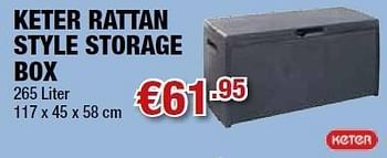 Promoties Keter rattan style storage box - Huismerk - Cevo - Geldig van 01/08/2011 tot 17/08/2011 bij Cevo Market