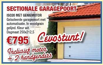 Promoties Sectionale garagepoort - Huismerk - Cevo - Geldig van 01/08/2011 tot 17/08/2011 bij Cevo Market