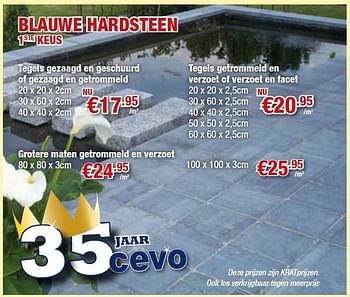 Promoties Blauwe hardsteen - Huismerk - Cevo - Geldig van 01/08/2011 tot 17/08/2011 bij Cevo Market
