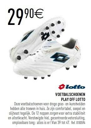Promoties Voetbalschoenen play off lotto - Lotto - Geldig van 10/08/2011 tot 09/09/2011 bij Decathlon