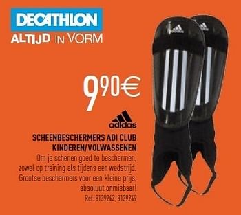 Promoties Scheenbeschermers adi club kinderen-volwassenen - Adidas - Geldig van 10/08/2011 tot 09/09/2011 bij Decathlon