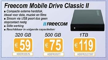 Promotions Freecom mobile drive classic ii - Freecom - Valide de 15/08/2011 à 30/09/2011 chez Compudeals
