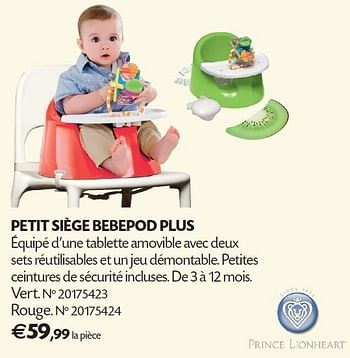 Prince Lionheart Petit Siege Bebepod Plus En Promotion Chez Fun