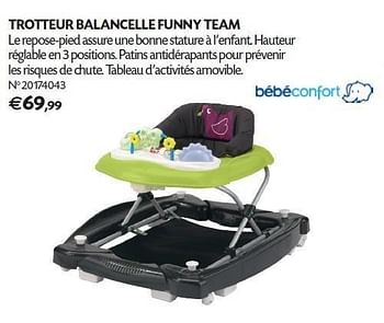 Bebeconfort Trotteur Balancelle Funny Team En Promotion Chez Fun