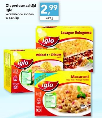Promotions Diepvriesmaaltijd iglo - Iglo - Valide de 18/08/2011 à 27/08/2011 chez Supra