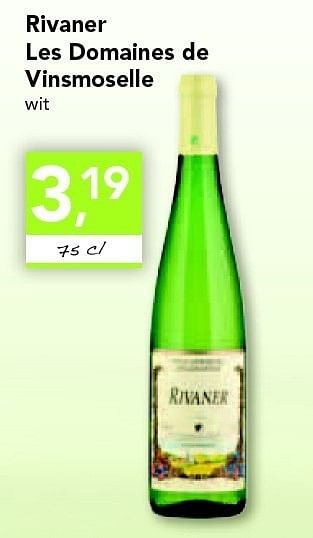 Promoties Rivaner les domaines de vinsmoselle - Witte wijnen - Geldig van 18/08/2011 tot 27/08/2011 bij Supra